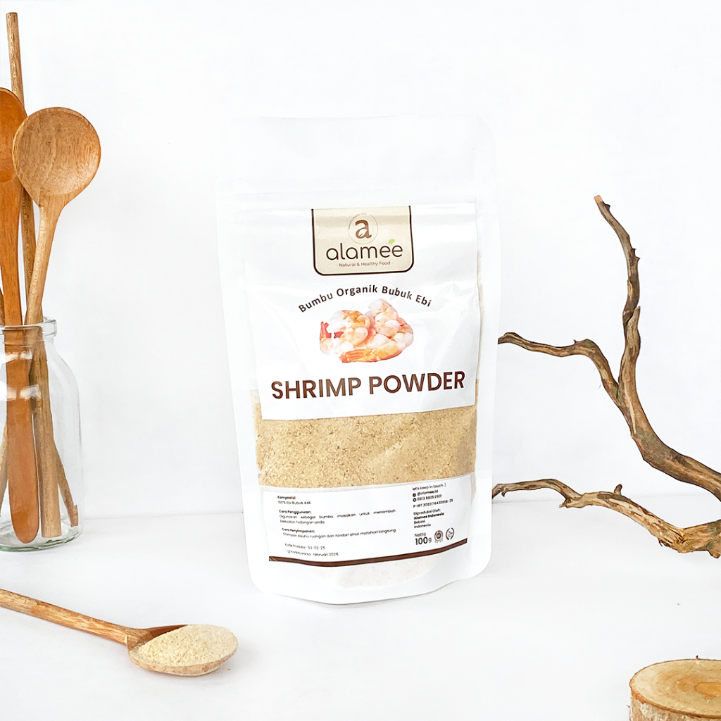 

ALAMEE Ebi Bubuk Kering Bumbu Dapur Organik Udang Shrimp Powder Giling Praktis 100gr