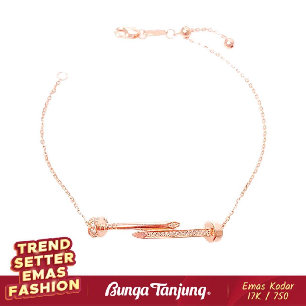 GELANG SERUT TWIN PAKU - EMAS 17K - BUNGA TANJUNG GOLD