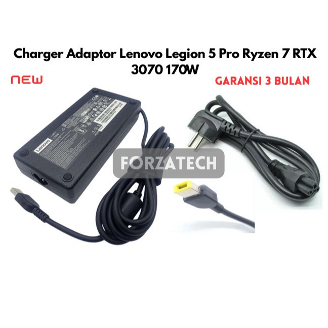 Charger Adaptor Laptop Legion 5 Pro Ryzen 7 RTX 3070 170W New Bergaransi 3 Bulan