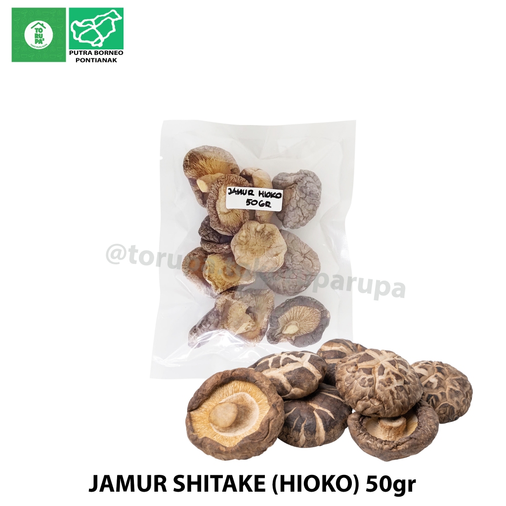 

TORUPA Jamur Shitake Kering 50 gr / Jamur Hioko Kering / Dried Mushroom Sitake Sintake Shiitake