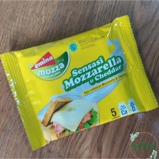 

Emina Mozza Cheese Slice isi 5 Lembar Keju Lembaran Mozzarella dan Cheddar