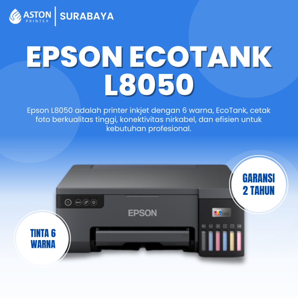 Printer Epson EcoTank L8050 - Printer 6 Warna Wireless