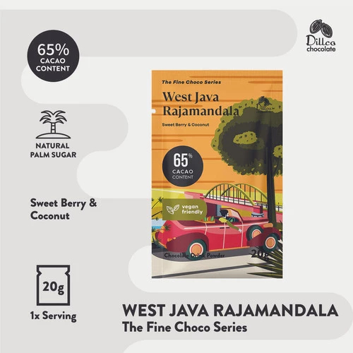 

DillcoChocolate FineChoco WEST JAVA RAJAMANDALA sachet. Minuman Coklat