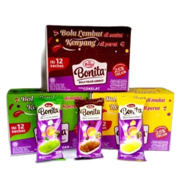 

ROMA BONITA BOLU TELUR LEMBUT / 1 BOX ISI 12 PCS