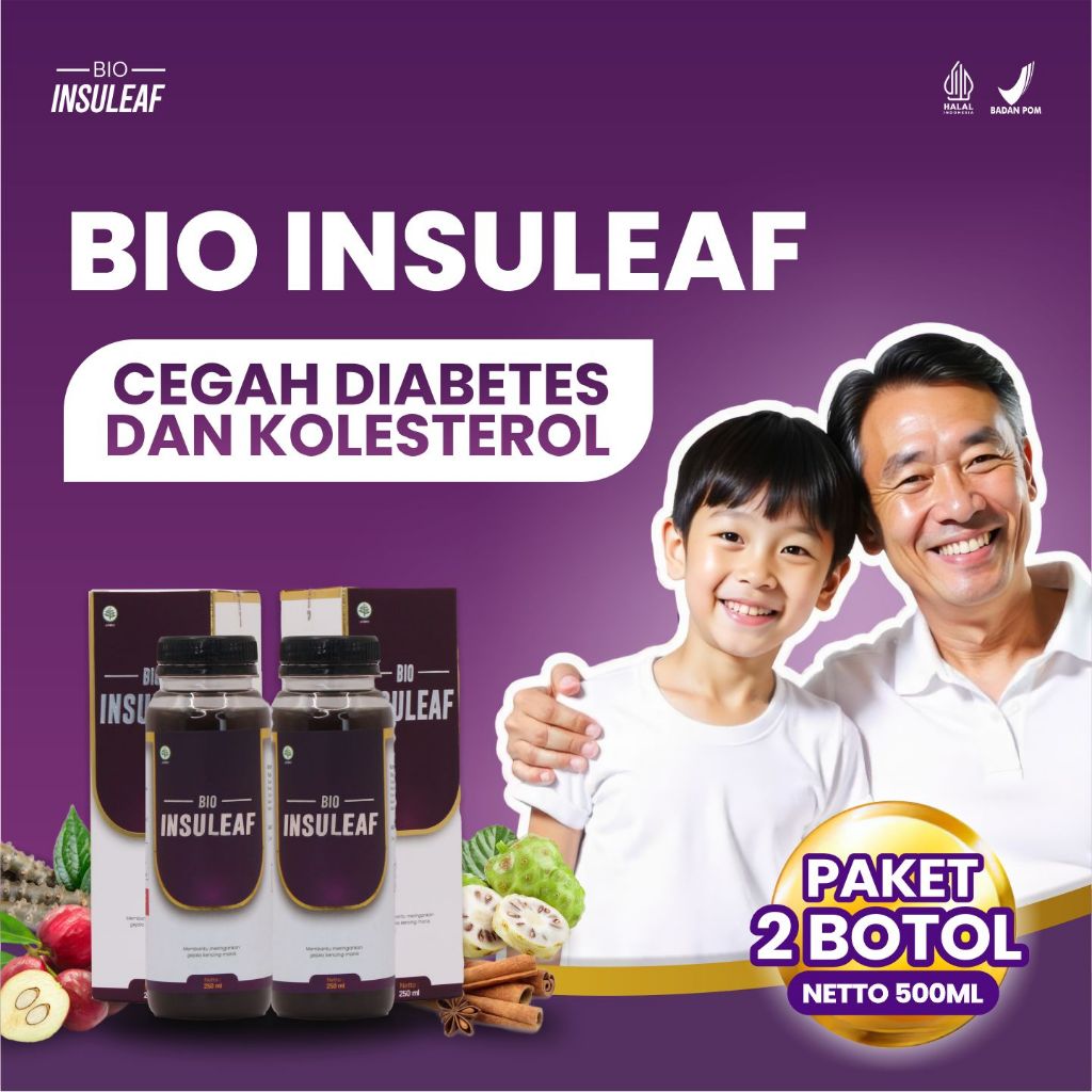 

Bio Insuleaf Original Produk Asli Paket 2 Botol Solusi Atasi Diabetes