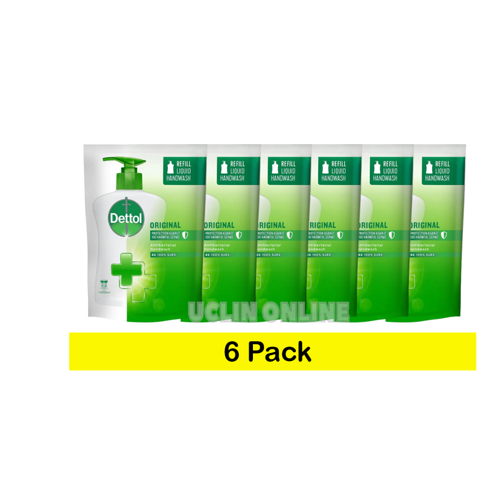 Dettol Refill Hand Wash 200ml Original 6PK Original Sabun Cuci Tangan Cair