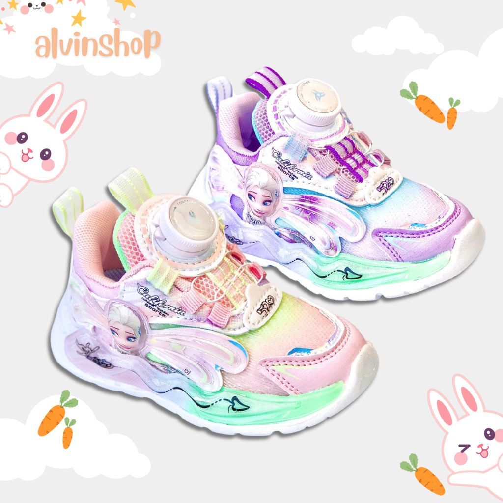 TIFANNY - 602 Sandal Tali Lampu LED Anak Perempuan Import