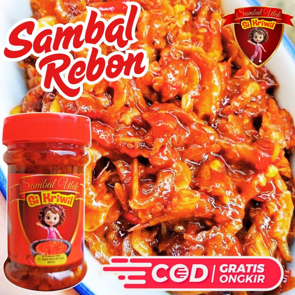 

Si Kriwil Sambal Rebon Segar Pedas Nampol Nikmat Ngepol COD GRATIS ONGKIR