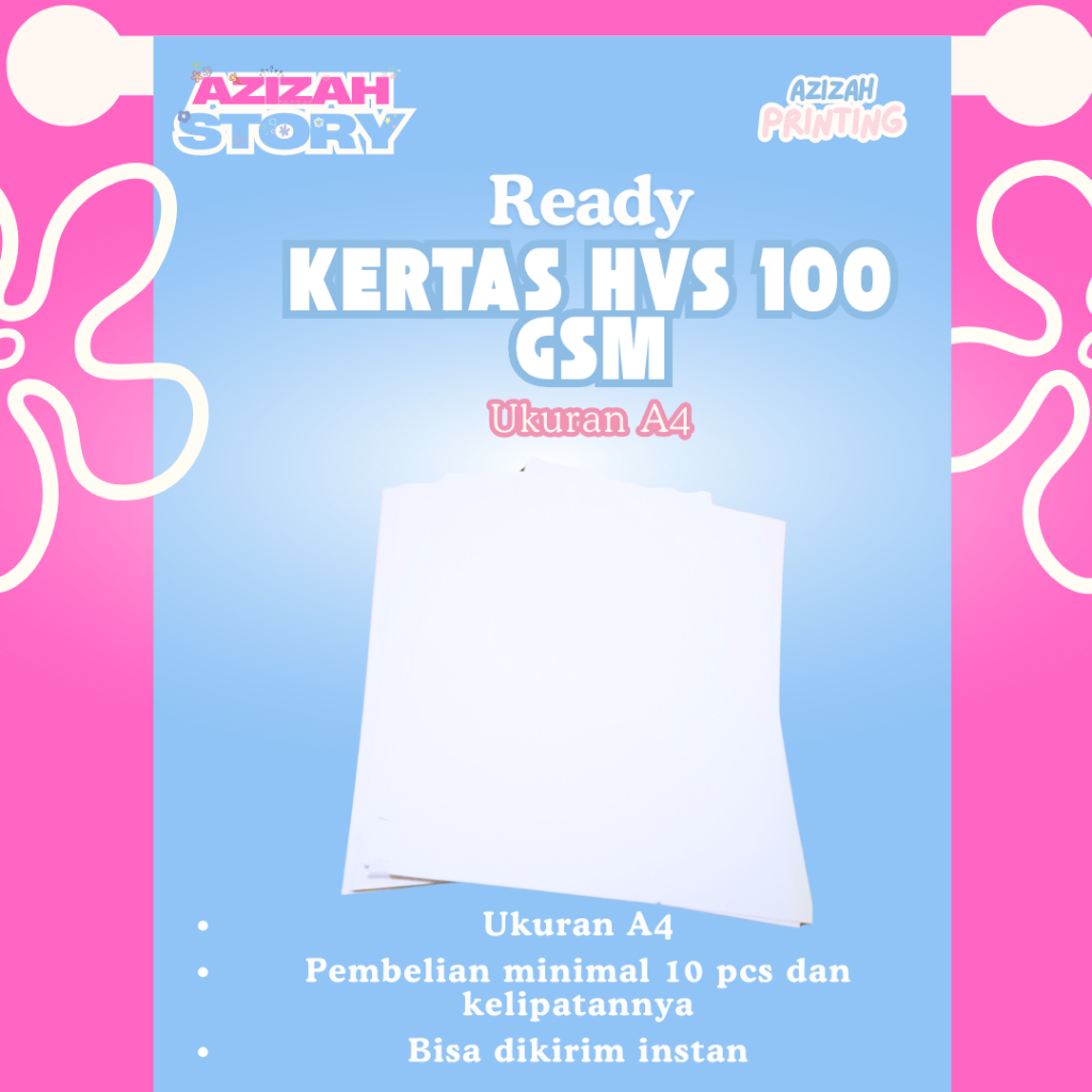 

Kertas HVS A4 100gsm Merek PaperOne [Azizah Story]