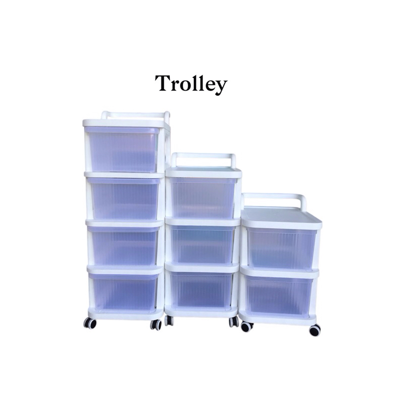 TROLLEY RODA RAK SUSUN / RAK LACI PENUTUP SERBAGUNA