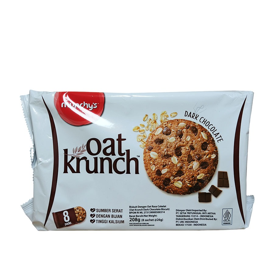 

MUNCHY'S OAT DARK CHOCOLATE 208 PCK