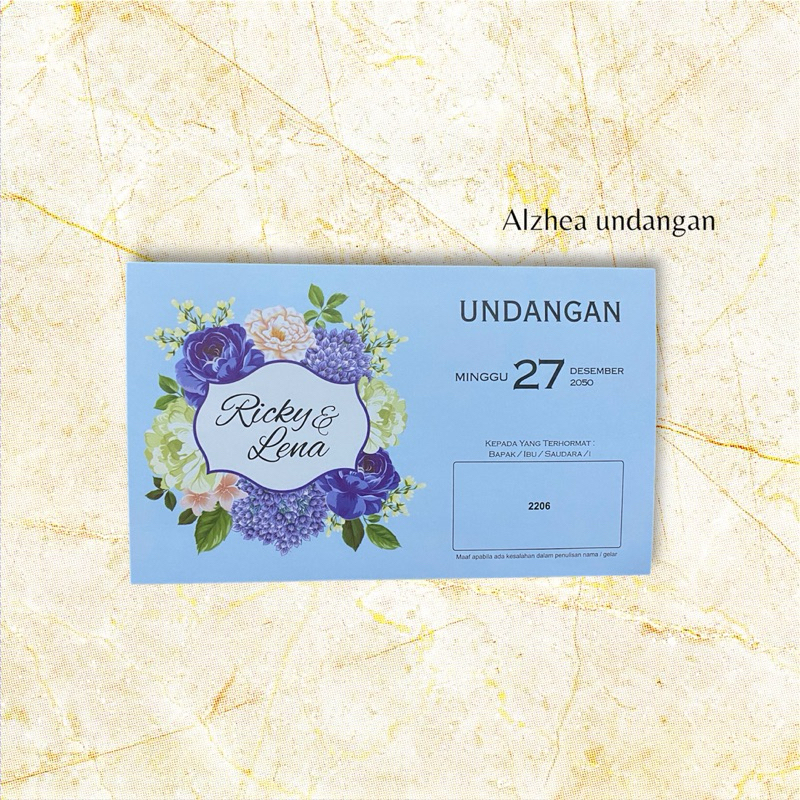 Undangan Blangko kosong ERBA 2206 undangan pernikahan elegan