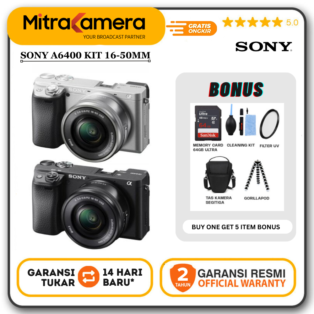 Sony Alpha A6400 Kit 16-50mm Mirrorless Kamera