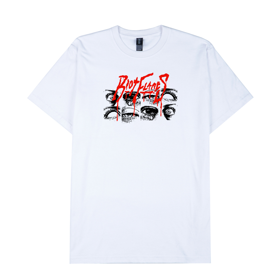 RIOT FLAMES Kaos Pria - RIOT EYES - White