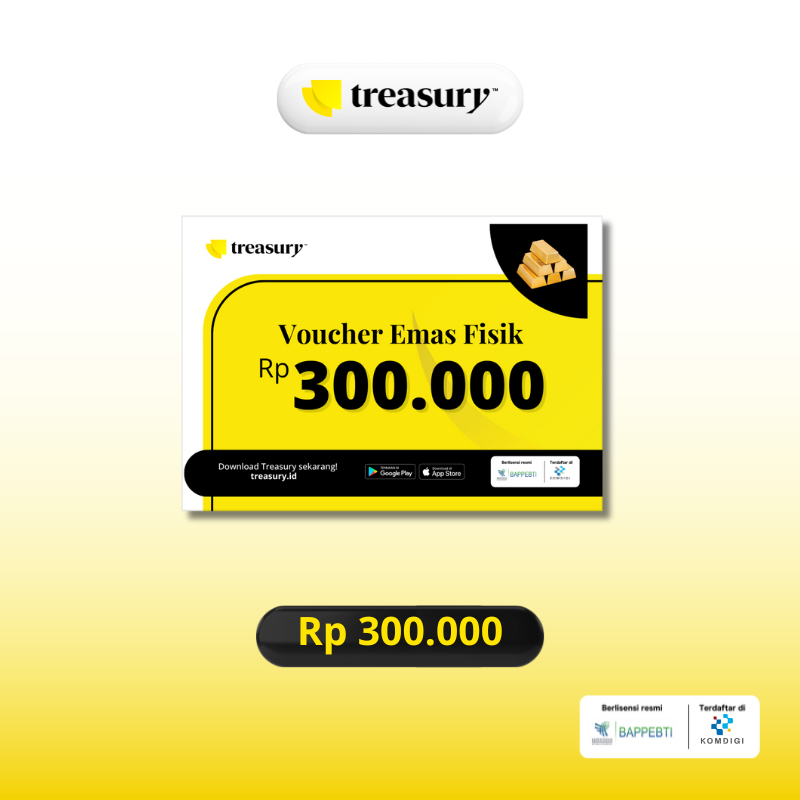 Voucher Emas Fisik Treasury Rp300.000