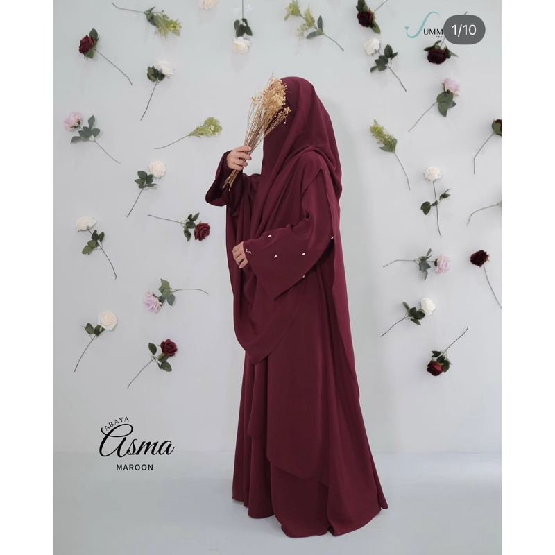 Preloved Asma Abaya by Ummu Sarah warna Dark Maroon