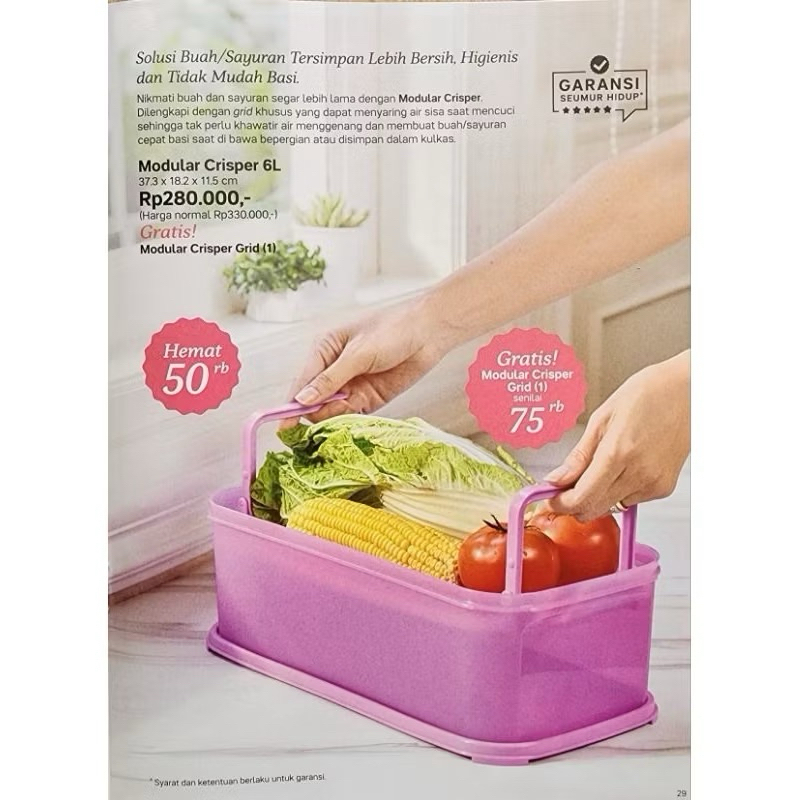 Modular Crisper 6L Tupperware