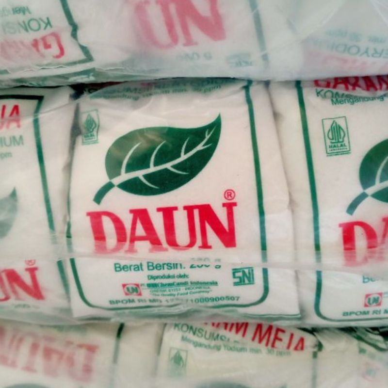 

Garam Daun 250gr garam halus packing amat