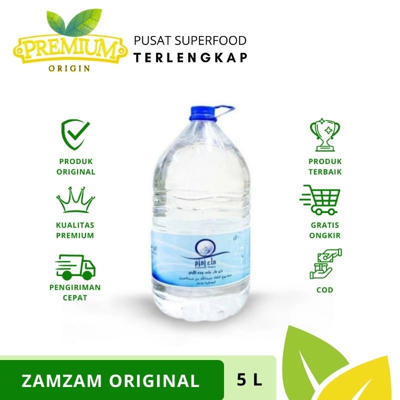 

[ ORI SAUDI ] Air Zam Zam 5 LITER | Zam Zam ORI MEKKAH
