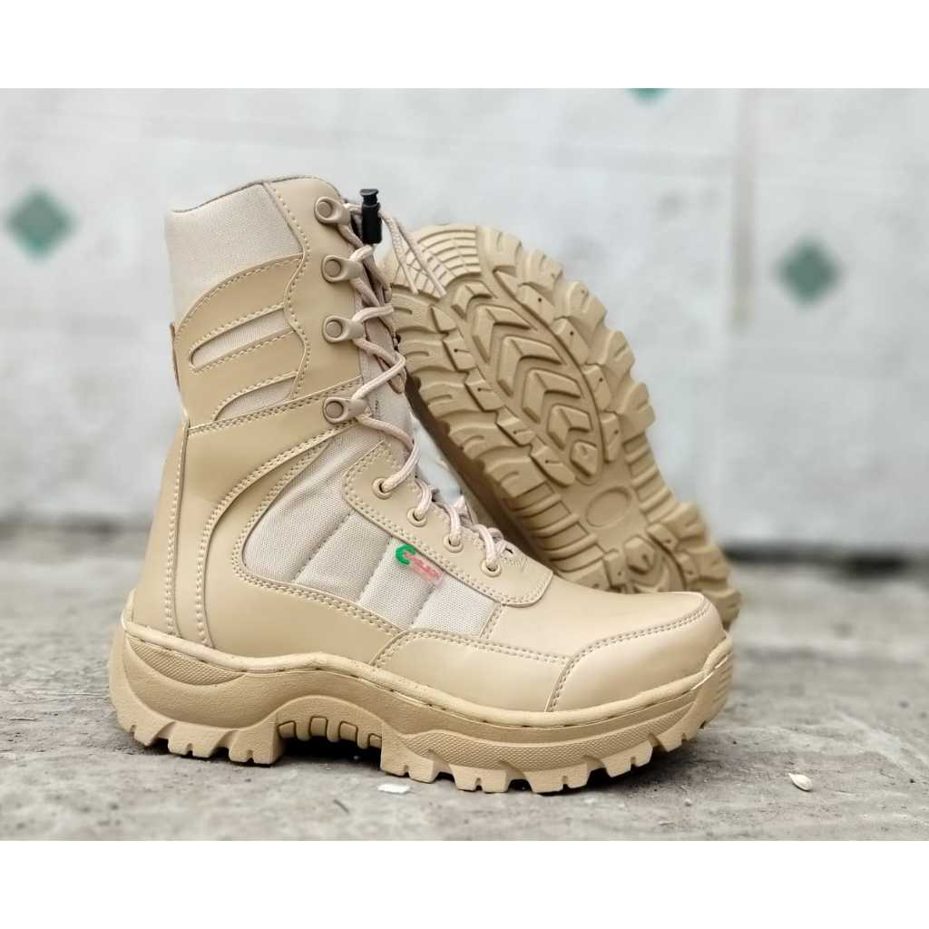 Sepatu Pdl Cream Pol PP Tactical Sepatu Pdl Predator Cream Dinas Kerjalapangan
