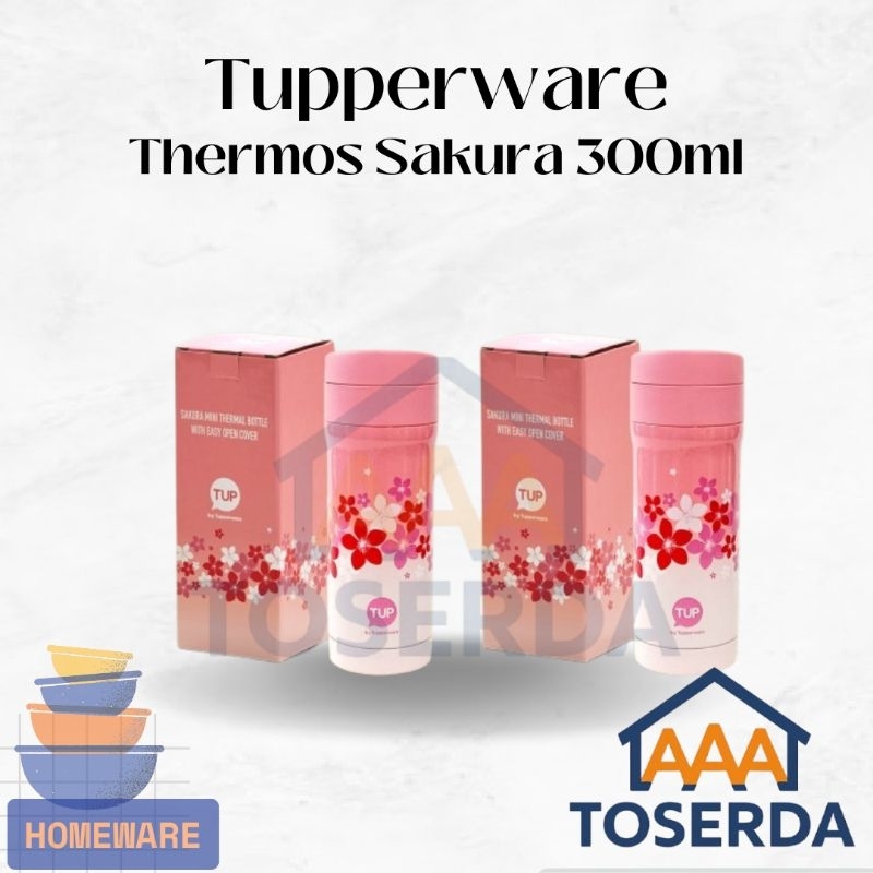AAA Toserda | Tupperware Termos Sakura Candy 300ml | Botol Termal Stylish untuk Minuman Panas & Ding
