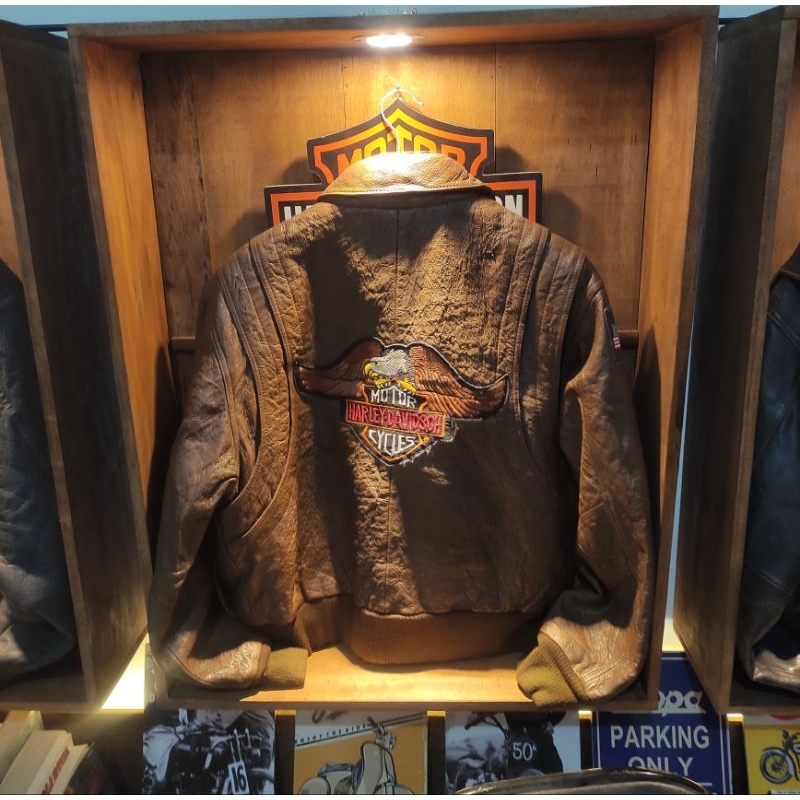 jacket kulit Harley Davidson x Adam Spencer