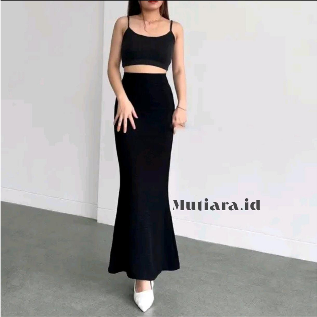 Rok Wanita Mermaid Skirt - Rok Duyung Scuba - Mermaid Maxi Skirt Rok Panjang Wanita
