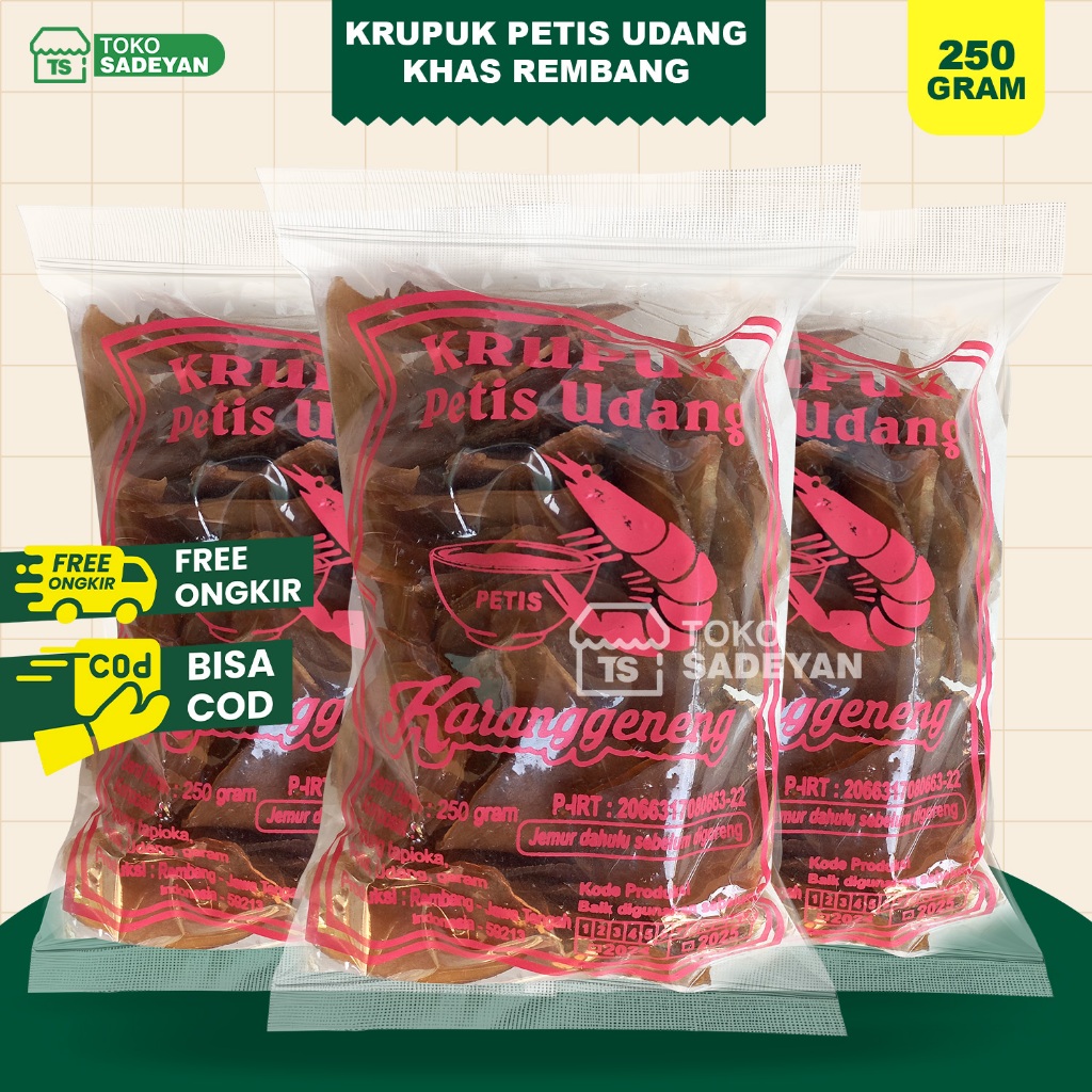 

Kerupuk Petis Udang Mentah 250 Gram Oleh Oleh Rembang