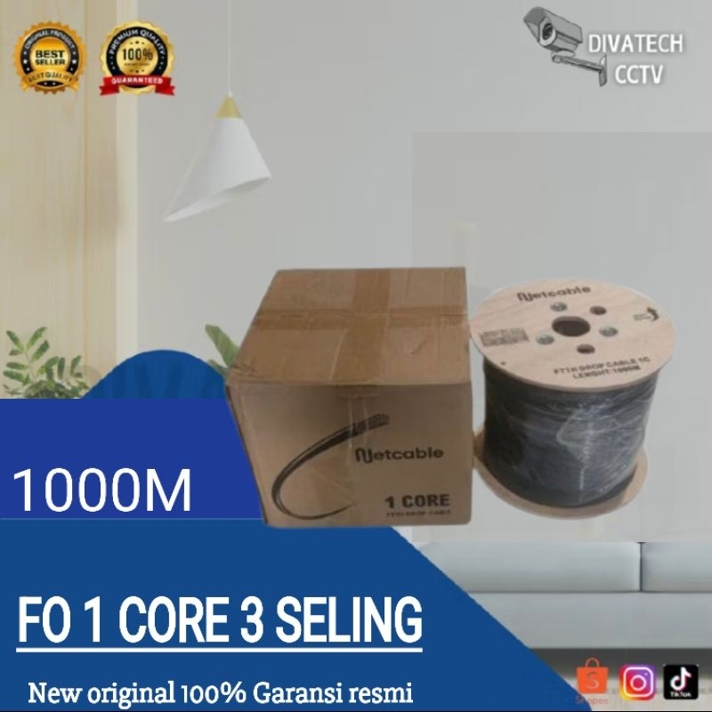 KABEL FO 1 CORE 3 SELING NETCABLE 1000M/KABEL FIBER OPTIC 1 CORE 3 SELING