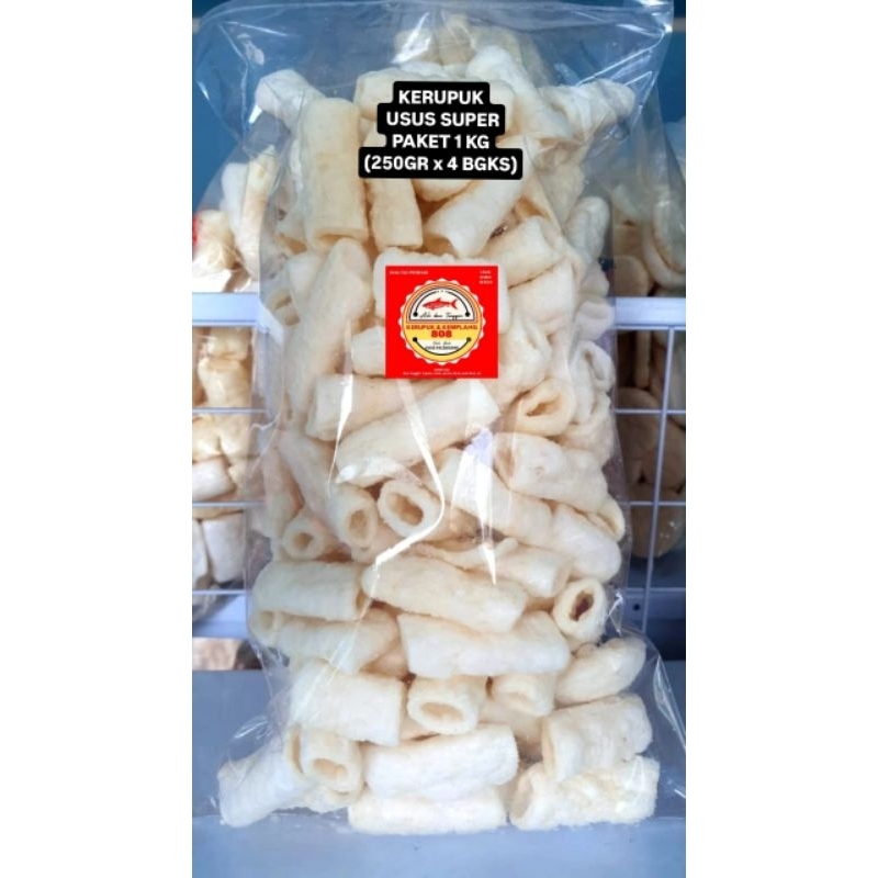 

PAKET 1 KG KERUPUK KEMPLANG USUS IKAN SUPER