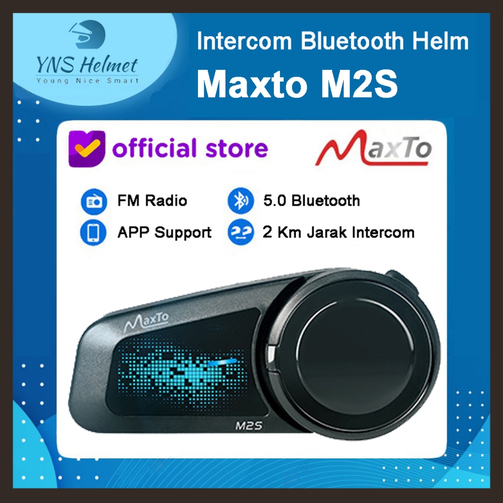 Intercom Bluetooth Helm Maxto M2S
