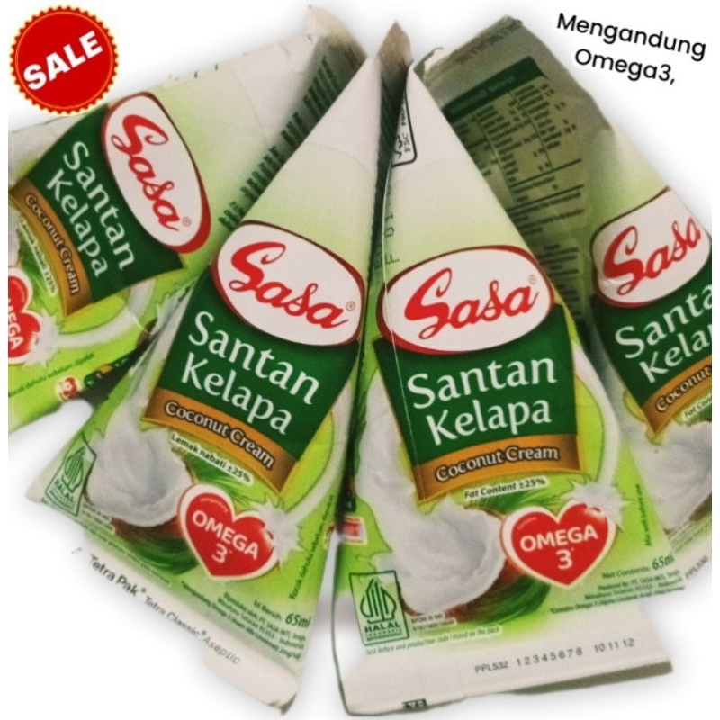 

Sasa santan 65 ml kemasan 3 buah