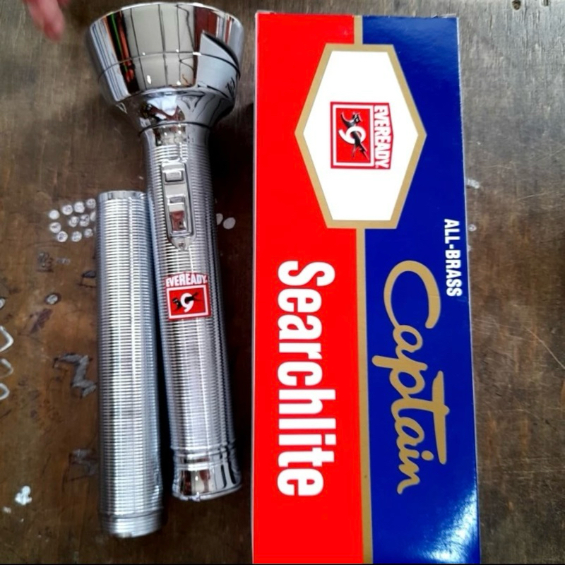 Senter Antik Klasik Jadul Vintage Kuningan EVEREADY PANJANG