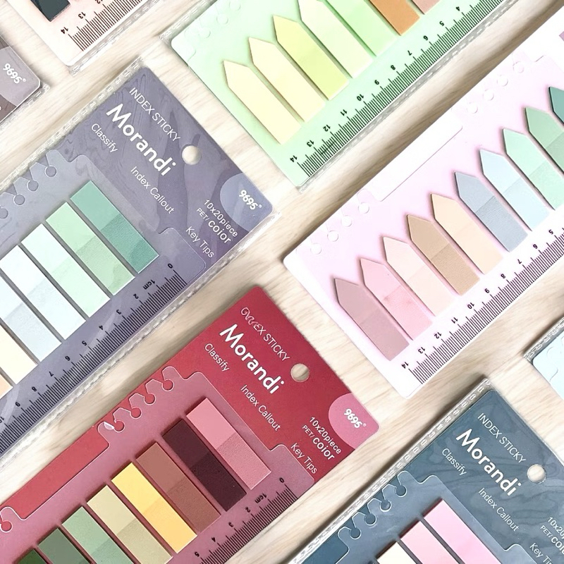 

TRIFELO Stick Note Divider and Ruler - Sticky Memo Aesthetic Free Penggaris - Kertas Tempelan - Sticky Note Decoration - Memo Tempel - Notes