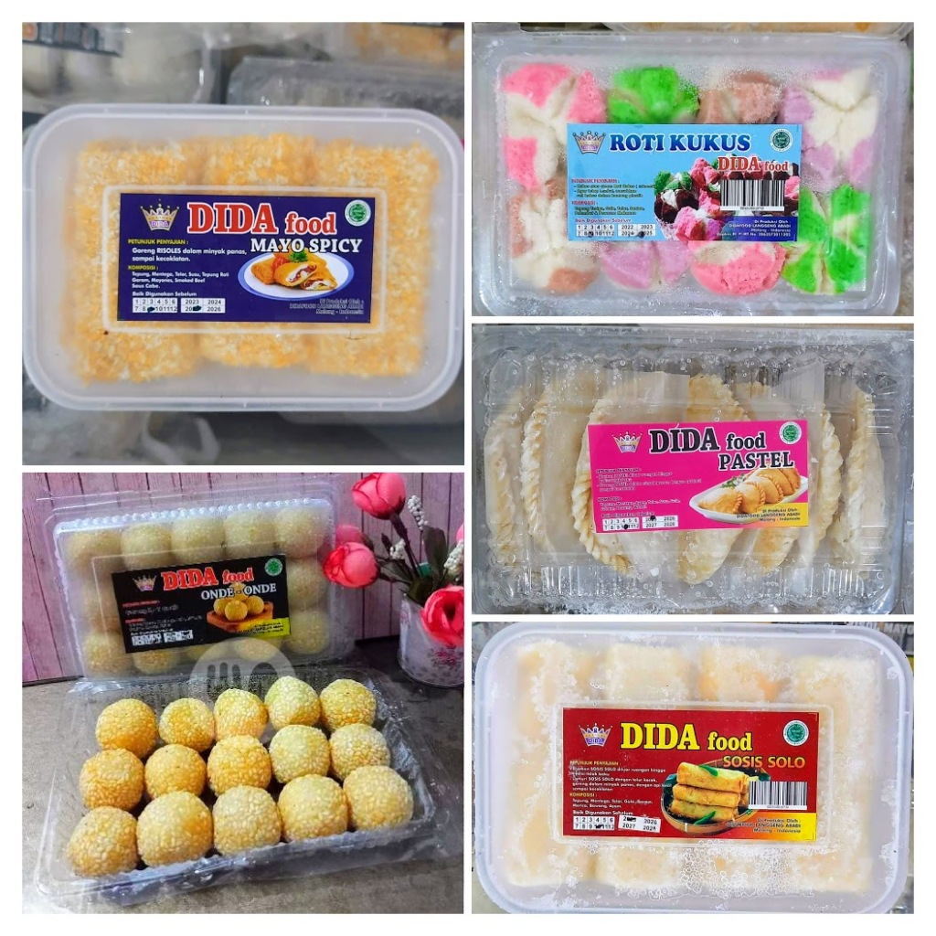 

Dida Food Snack Series | Pastel | Roti Kukus | Onde-Onde | Risol Mayo | Sosis Solo Frozen