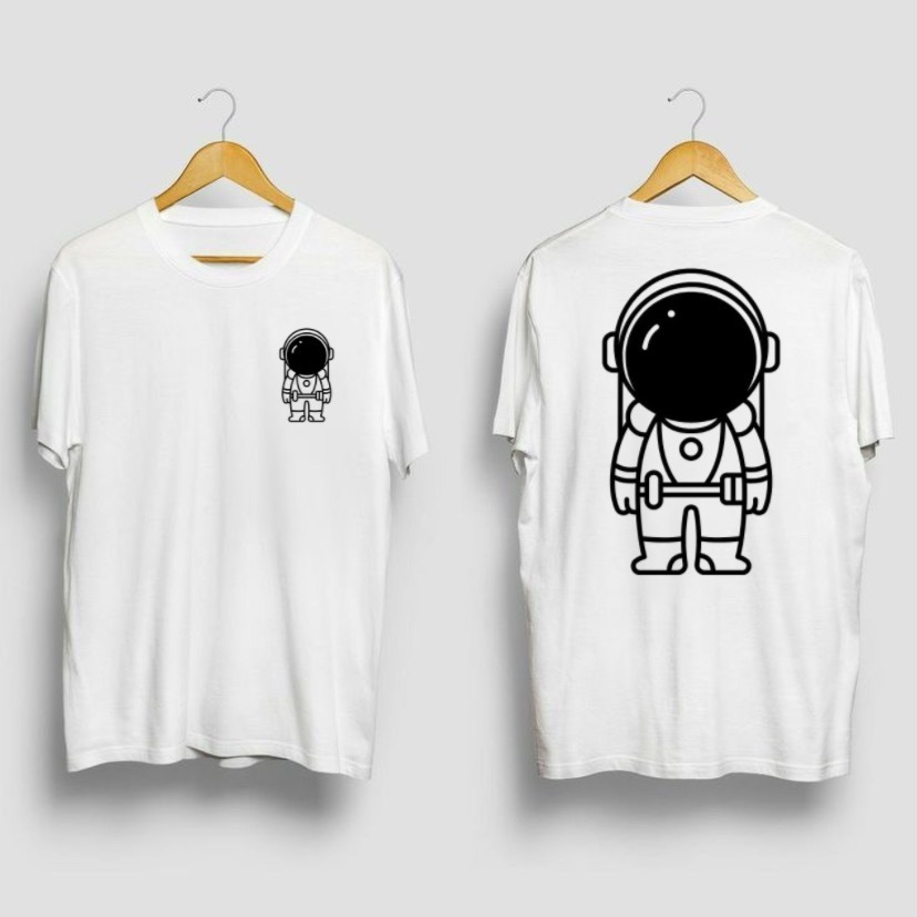 T-Shirt Astro White Unisex LunarVoid | Kaos Pria Wanita Combed 24s Premium
