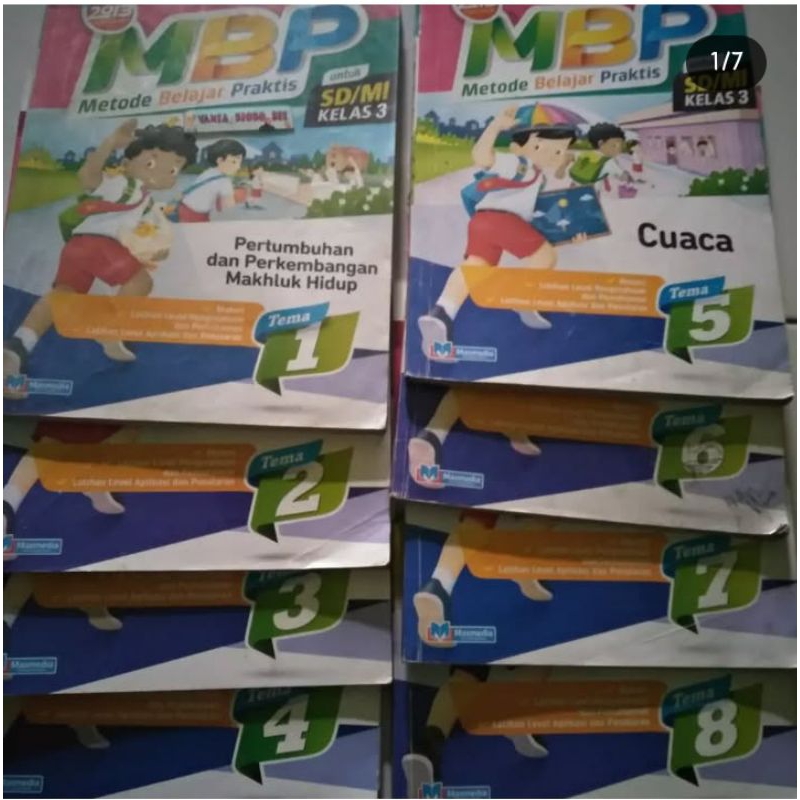 buku bekas MBP tema 1-8 Kelas 3SD