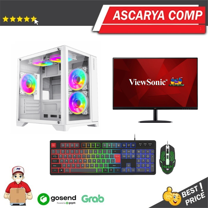 PC GAMING Ryzen 3 3200G + Monitor + Keyboard Mouse Gaming