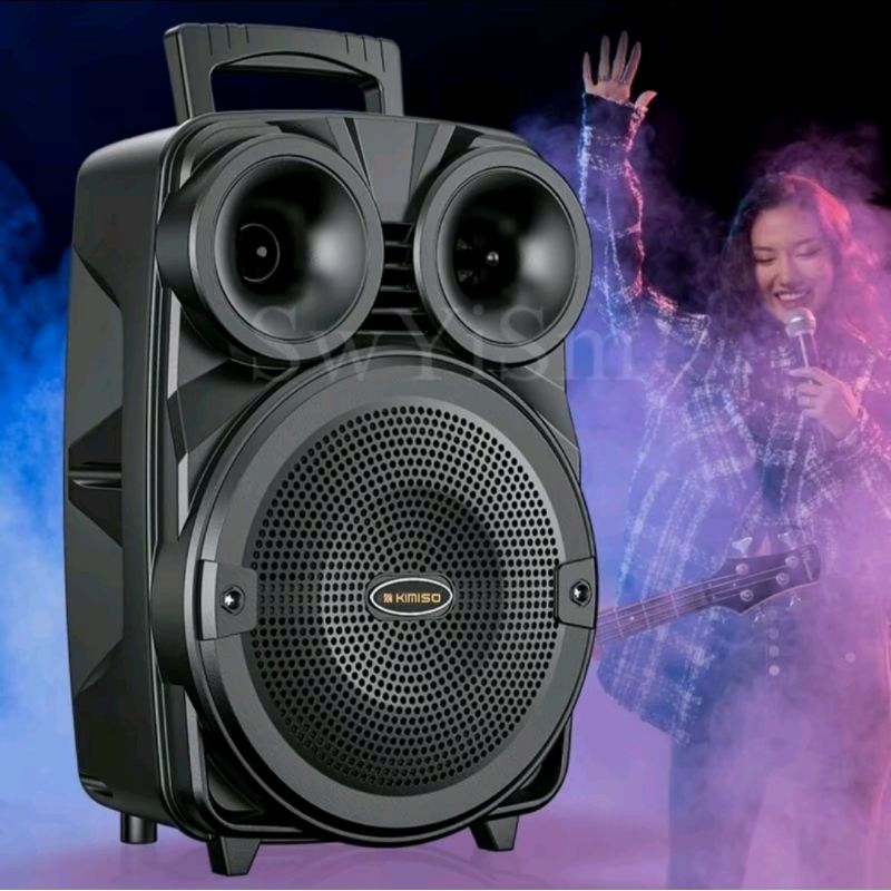 SPEAKER 3381 BLUETOOTH PROTABLE 6'5 INCH KIMISO KMS-3381 PLUS MIC Super Bass