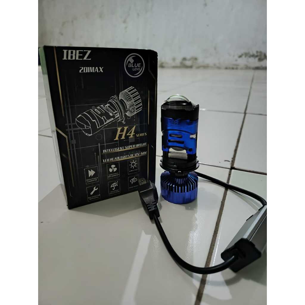 IBEZ 201MAX - Lampu Utama LED H4 blue lens mobil/motor