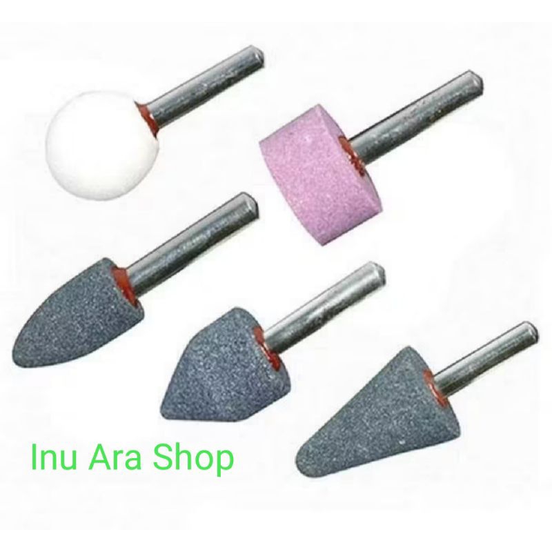 5 Pcs Batu Gerinda Mini Grinder Mounted Stone 5 Pcs Batu Gerinda Mini Mata Bor Tuner - Batu Osco set