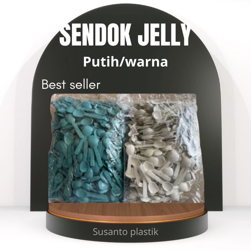 Sendok Jelly Plastik Warna | Sendok Jelly Plastik Putih 1 kg