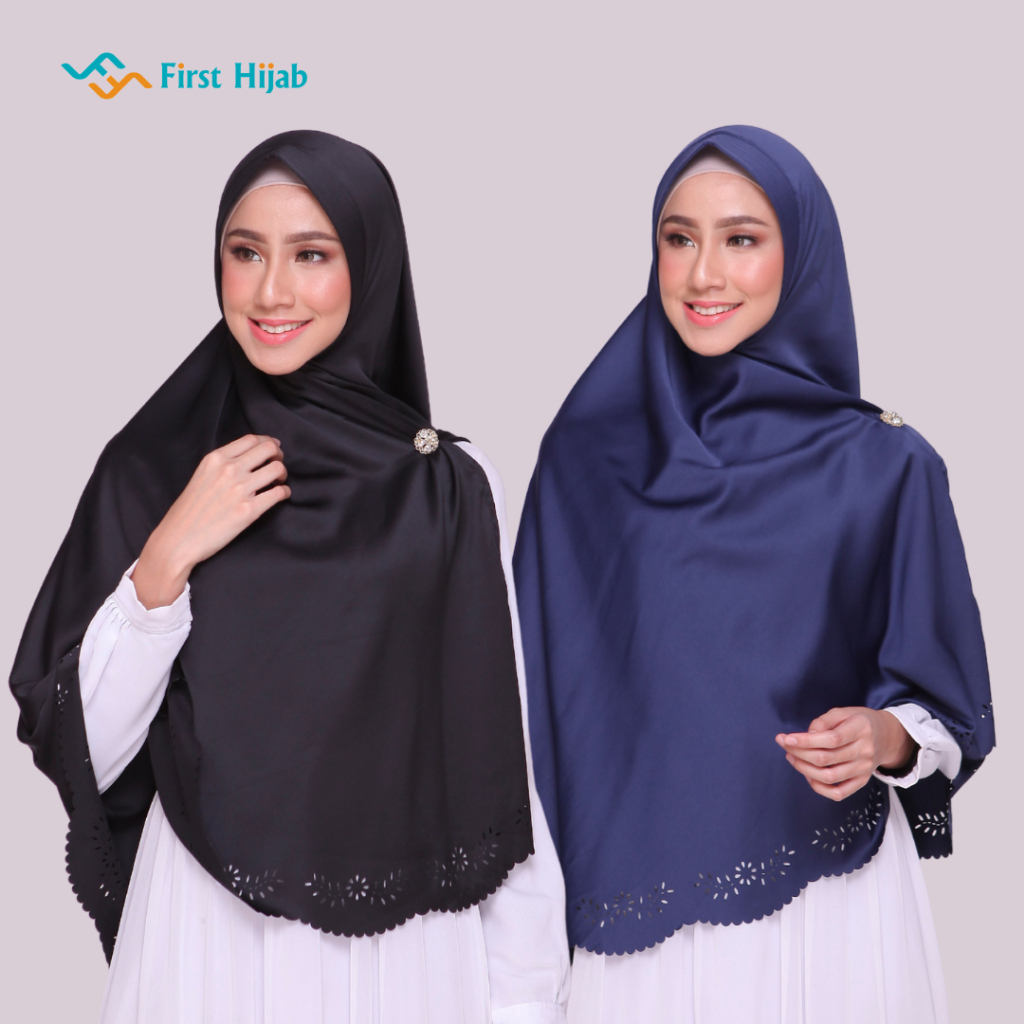 FIRST HIJAB - Saqina Hijab Instant Cutting Laser Bahan Silk