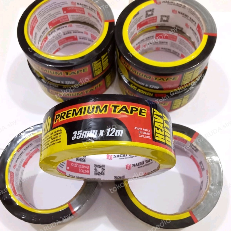 

Lakban Kain Hitam Nachi Clot Tape 35 mm 1,5 Inch x 12 Meter
