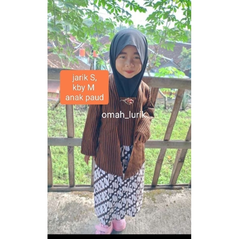 SETELAN BAJU LURIK ANAK PEREMPUAN.BAJU LURIK+ROK JARIK