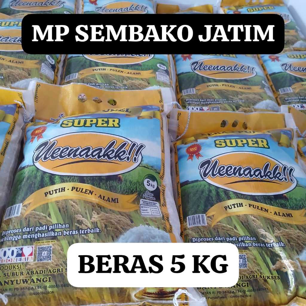 

BERAS PUNEL MERK UEENAAK 5 KG DAPAT 2 PCS - MP SEMBAKO111