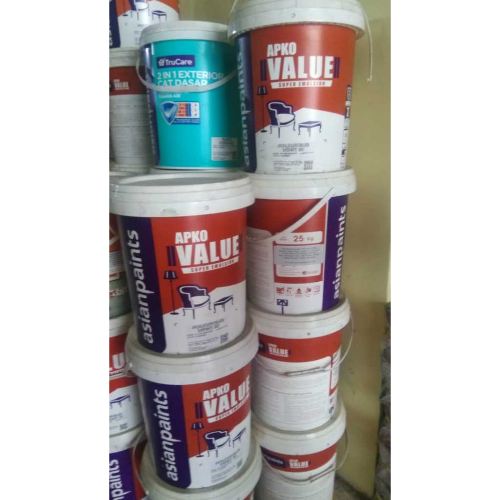 Cat Tembok Interior Asian Paints APKO Value Super Emulsion VSE SW 21 (PUTIH) 25 Kg ( Pail )