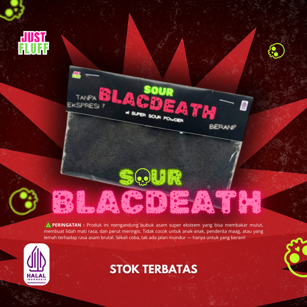 

[Buy 2 Get 1] Marshmallow + Sour Black Death Justfluff [HALAL]