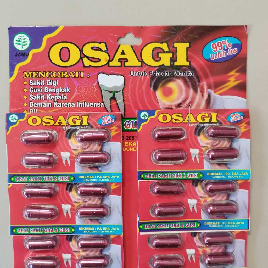 Kapsul Osagi Obat sakit gigi dan gusi bengkak, Jamu Herbal Osagi