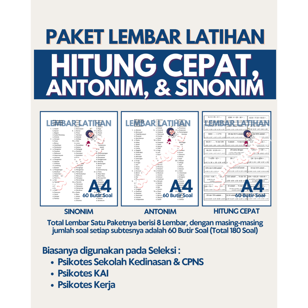 

PAKET HITUNG CEPAT + SINONIM + ANTONIM (A4)